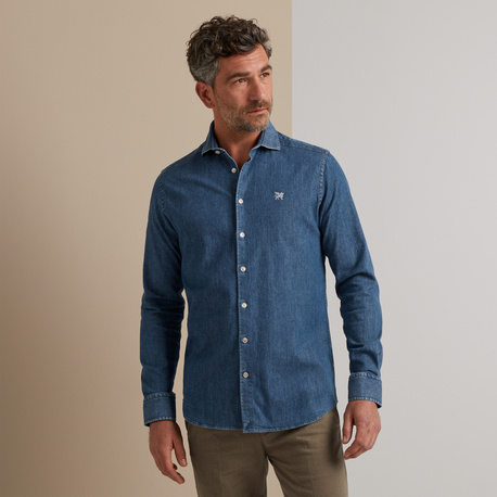 Denim shirt met stretch