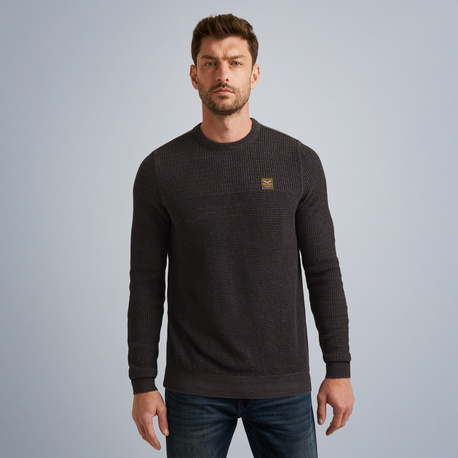 Pullover with different textures
