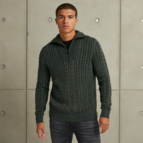 Pullover with cable pattern