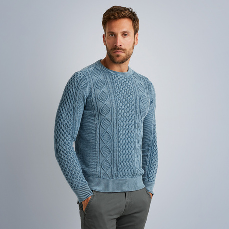 Pullover with cable pattern