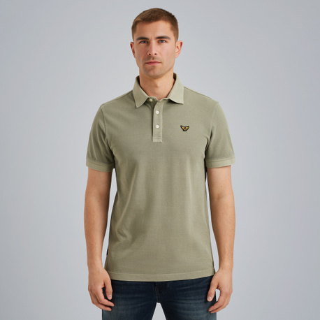 Poloshirt mit Garment-Dye-Waschung