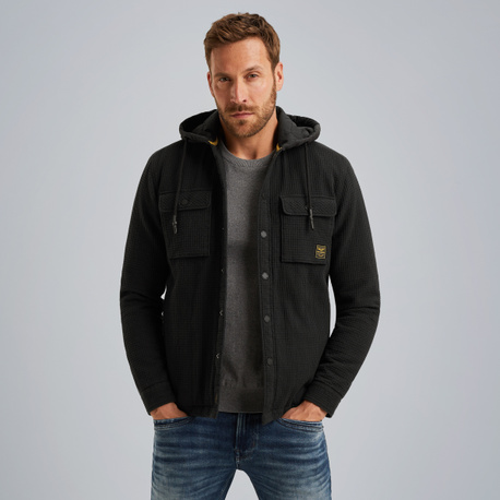 Shirt jacket met capuchon