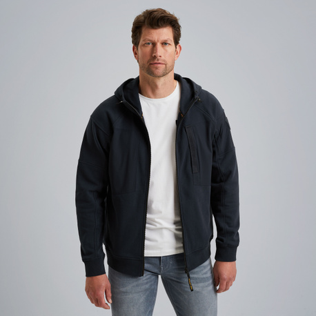 Sweat jacket with hood