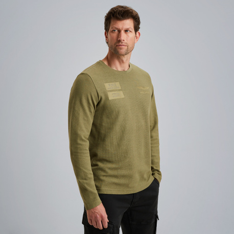 T-shirt met lange mouwen en badges