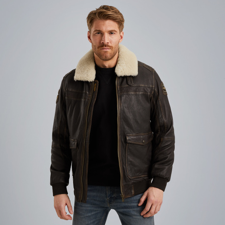 Snowprop leather jacket