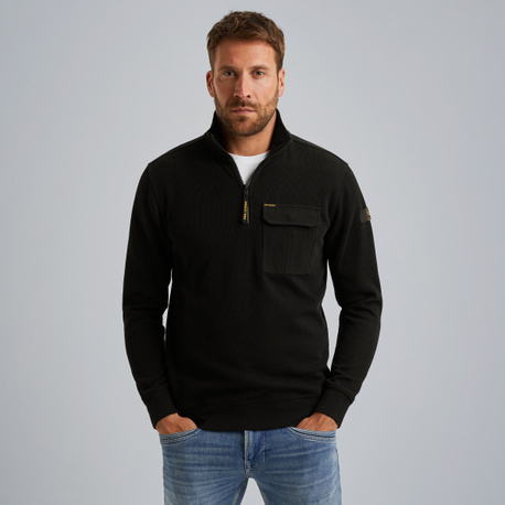 Pullover mit halbem Reißverschluss
