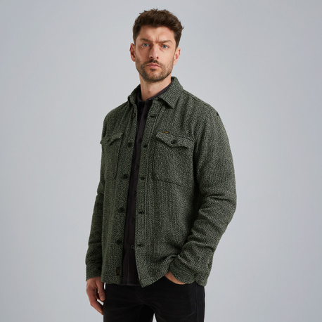 Hemdjacke mit Tweed-Look