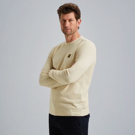 Pullover in mouliné cotton