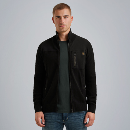 Gilet en mélange de matières