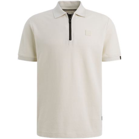 Poloshirt mit Waffelstruktur und Rippkragen