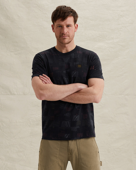 T-shirt avec imprimé intégral et effet flammé