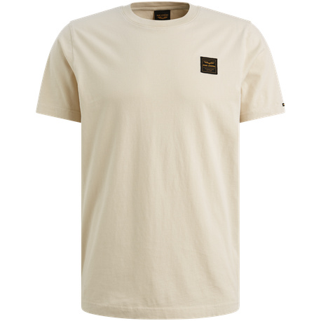 T-shirt met garment-dye wassing en badge