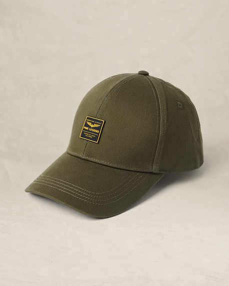 Casquette en twill avec détails de couture