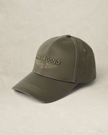 Casquette en twill avec boucle en métal