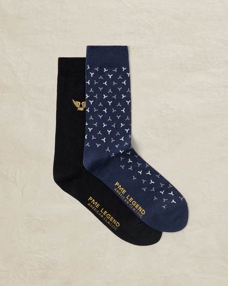 Lot de 2 paires de chaussettes en mélange de coton