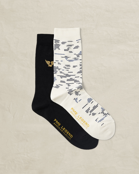 Lot de 2 paires de chaussettes en mélange de coton