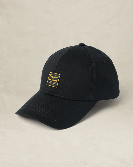 Casquette en twill avec détails de couture