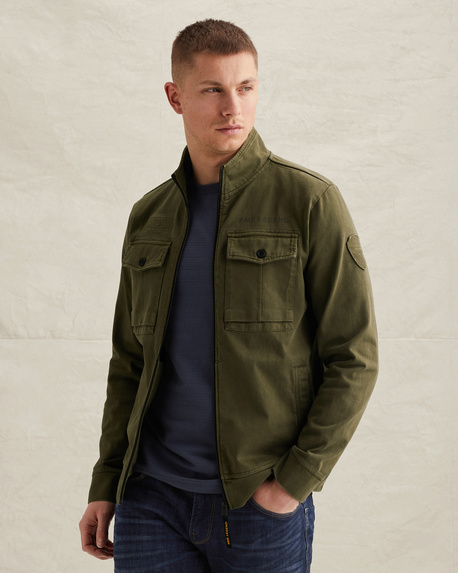 Hybrid jacket with zipper closure