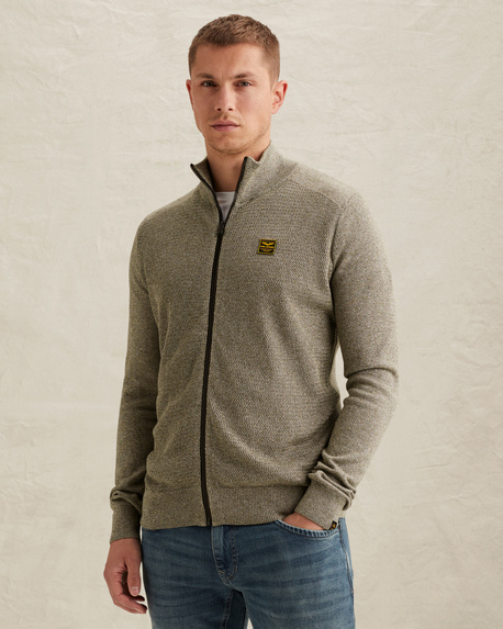 Vest met ritssluiting en opstaande kraag