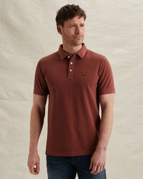 Poloshirt mit Garment-Dye-Waschung
