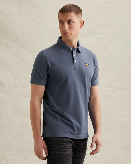 Polo shirt with garment-dye wash