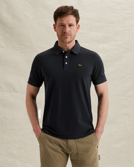 Polo met garment-dye wassing