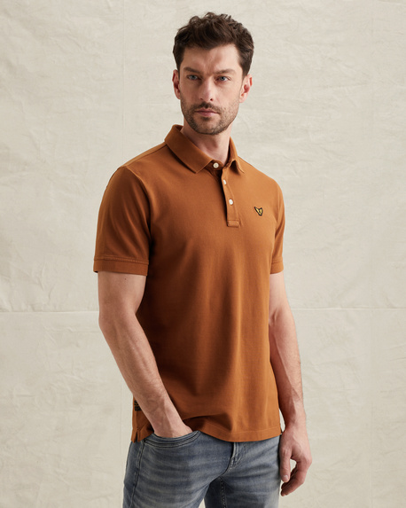 Polo shirt with garment-dye wash
