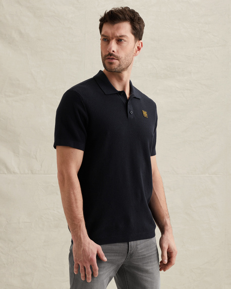 Poloshirt mit Waffelstruktur