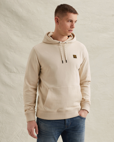 Hoodie with kangaroo pocket and badge