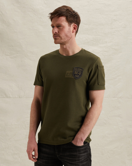 T-Shirt mit Artwork und Flight-Pocket