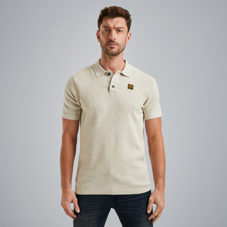 Poloshirt mit eingestrickter Struktur