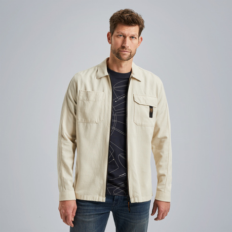 Shirt jacket van katoen/tencel 