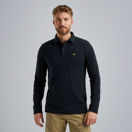 Polo shirt with long sleeves