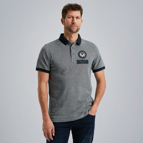 Polo shirt with badges