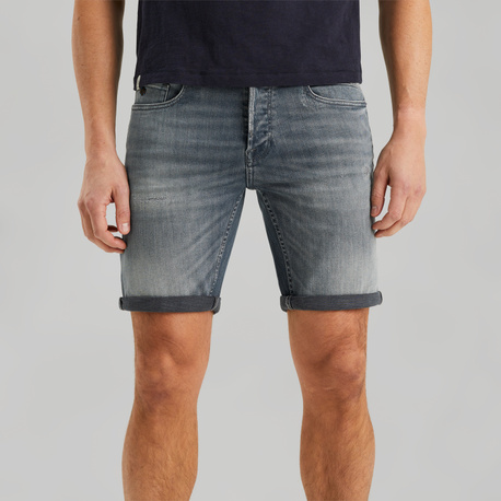 Shiftback shorts with destroy and repair marks