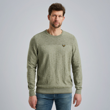 Pullover in mélange cotton