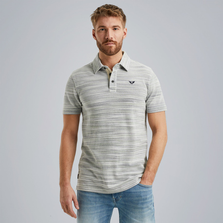 Polo shirt with stripe pattern