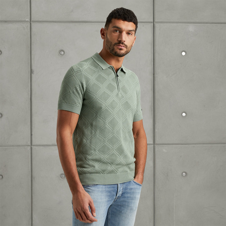 Polo shirt in cotton/modal