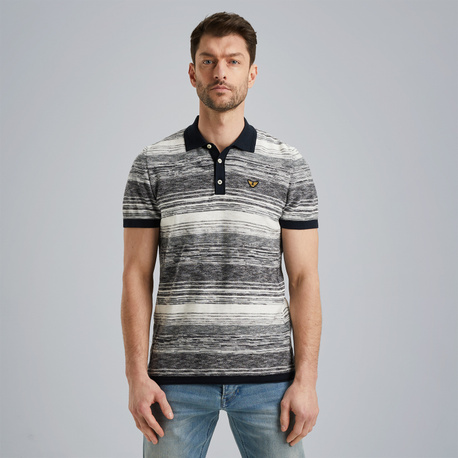 Polo shirt in cotton/linen