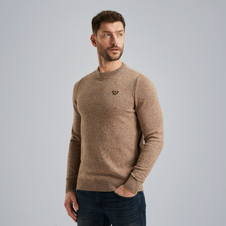 Pullover made of mouliné yarn