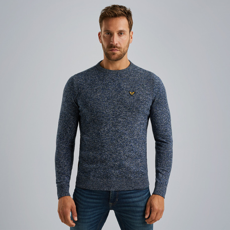 Pullover made of mouliné yarn