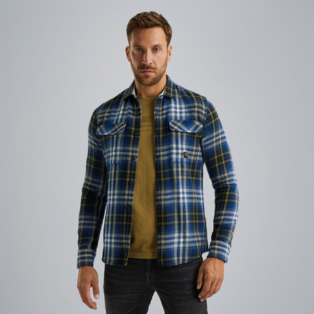 Shirt jacket with check pattern




