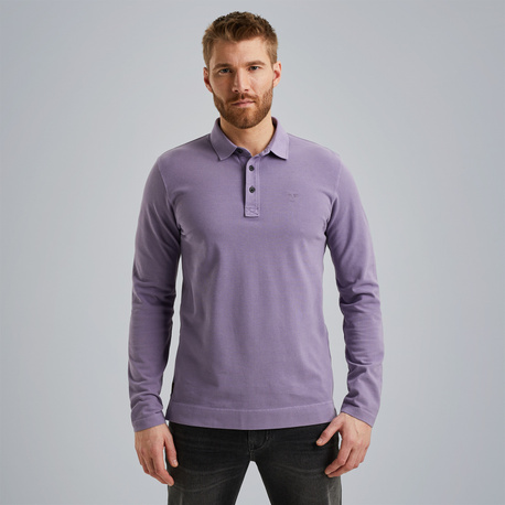 Polo shirt with long sleeves