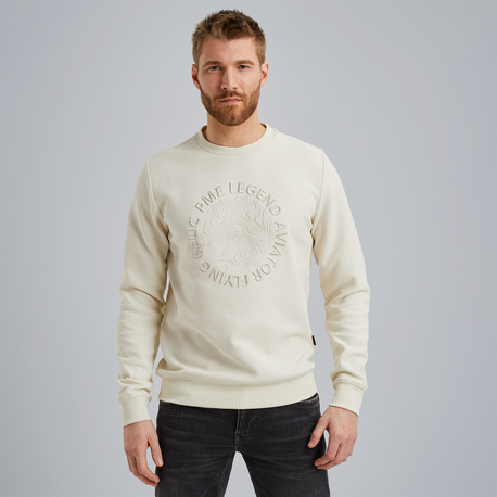 Sweatshirt met wafelstructuur