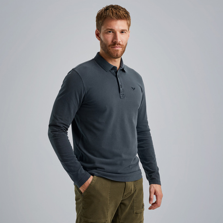 Polo shirt with long sleeves