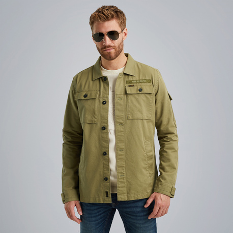 Shirt jacket with flight pocket