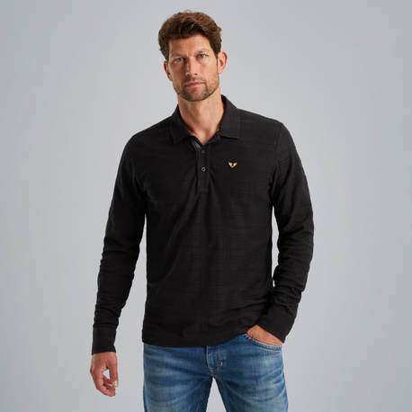 Polo shirt with long sleeves