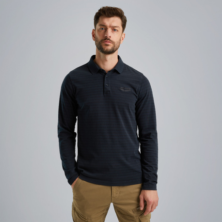 Polo shirt with long sleeves