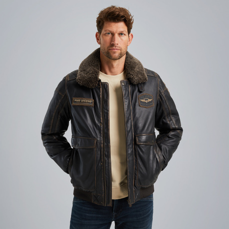 Snowprop leather jacket