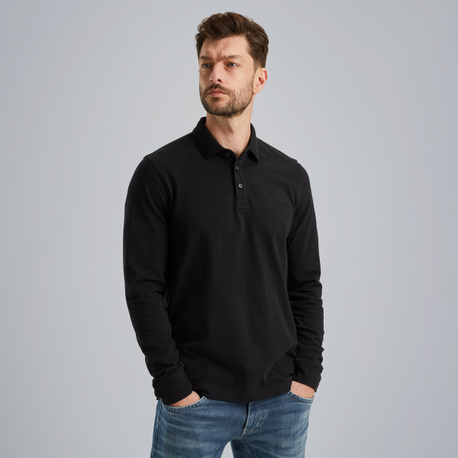 Polo shirt with long sleeves